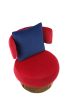 Swivel Accent Chair Armchair, Round Barrel Chair in Fabric for Living Room Bedroom