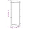Wall Mirror Black 15.7"x31.5" Rectangle Iron