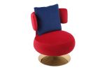 Swivel Accent Chair Armchair, Round Barrel Chair in Fabric for Living Room Bedroom