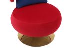 Swivel Accent Chair Armchair, Round Barrel Chair in Fabric for Living Room Bedroom