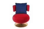 Swivel Accent Chair Armchair, Round Barrel Chair in Fabric for Living Room Bedroom