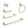 9 Piece Stainless Steel Bathroom Towel Rack Set Wall Mount