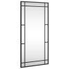 Wall Mirror Black 15.7"x31.5" Rectangle Iron