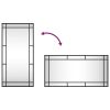 Wall Mirror Black 15.7"x31.5" Rectangle Iron