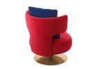 Swivel Accent Chair Armchair, Round Barrel Chair in Fabric for Living Room Bedroom