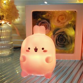Cartoon Luminous Night Market Stall Led Small Night Lamp Christmas Gift (Option: Pink Rabbit)
