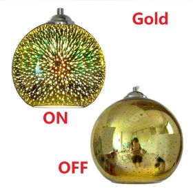 3D Ball Glass Chandelier Creative Colorful (Option: Gold Excluding Bulb-Diameter 30cm)