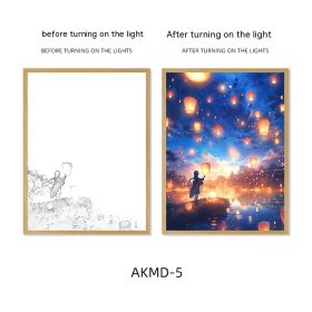 Couple Watch Fireworks Healing Lighting Painting Small Night Lamp Pendulum Painting (Option: AKMD5-Small Size Style 1)