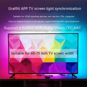 TV Sync Ambience Light Streamer Colorful Graffiti APP TV (Option: EU-Suitable For 60to75 Inch TV)