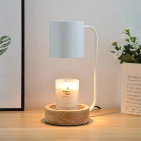 Bedroom Aromatherapy Lamp, Smokeless Candle Table Lamp (Option: Upgrade Timing Dimming AU-White Wood Base)