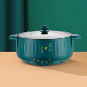 Non Stick Pot Household Electric Pot Integrated Type (Option: Green-28CM-US)