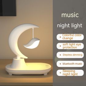 Bluetooth Speaker Bedside Seven-color Atmosphere Small Night Lamp Wireless Charging (Option: 5w-bird-Colorful Night Light)