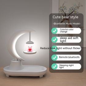 Bluetooth Speaker Bedside Seven-color Atmosphere Small Night Lamp Wireless Charging (Option: 5w-Little Bear-Colorful Night Light)
