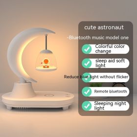 Bluetooth Speaker Bedside Seven-color Atmosphere Small Night Lamp Wireless Charging (Option: 5w-astronaut-Colorful Night Light)