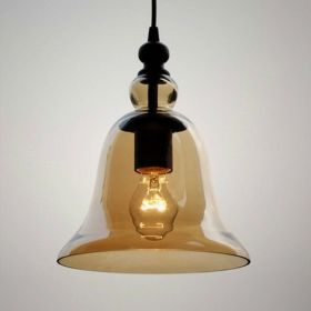 Simple Retro Nordic Glass Chandelier (Option: Light Source Not Included-Amber)