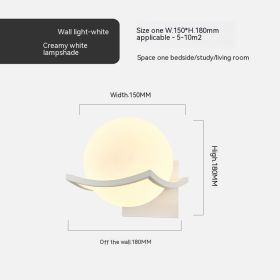 Simple Bedroom Bedside European Wall Lamp (Option: Milky White Cover-12W Warm Light)
