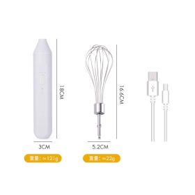 Handheld Electric Egg Beater For Home Baking Of Cakes (Option: White Grow Head-1 Gear)