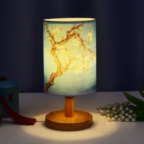 Cozy Table Lamp Bedroom Bedside Chinese Style Literary Decoration B & B Led Night Simple (Option: Three Colors Remote Control-Magnolia)