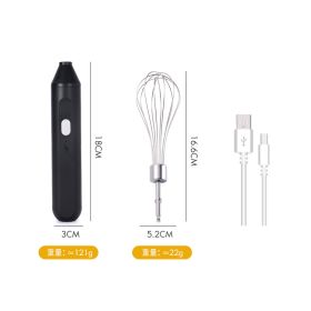 Handheld Electric Egg Beater For Home Baking Of Cakes (Option: Black Grow Head-1 Gear)