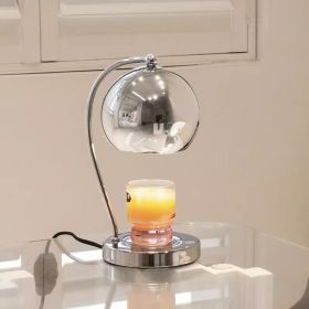 Dopamine Fragrance Lamp Wax Melting Lamp Bedroom Bedside Lamp Advanced Sense Ambience Light Gift Decoration Night Light (Option: Silver Timer Switch-JP)