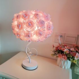 Heart-shaped Crystal Lamp Idyllic And Creative Wedding Bedroom Bedside Romantic Atmosphere Princess (Option: AU-White Penholder Pink)