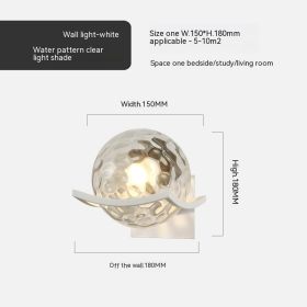 Simple Bedroom Bedside European Wall Lamp (Option: White Water Pattern-5W Warm Light)
