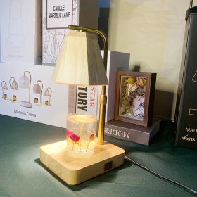 Aromatherapy Wax Melting Lamp Made Entirely Of Wood With USB (Option: Rotating Dimming Country 220V-Lifting)